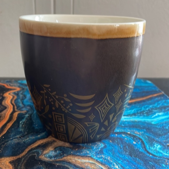 Starbucks New Bone China mug cup 2011 browns and golds - Picture 6 of 7